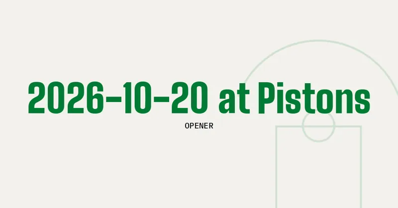 2026-10-20 at Pistons: Opener