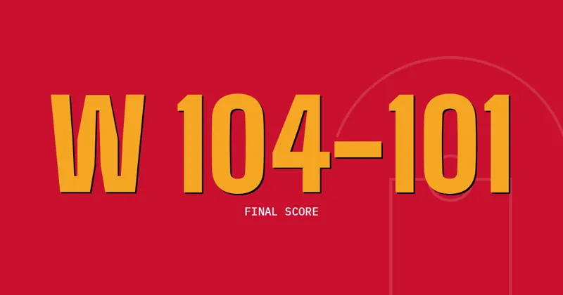 W 104-101: Final score