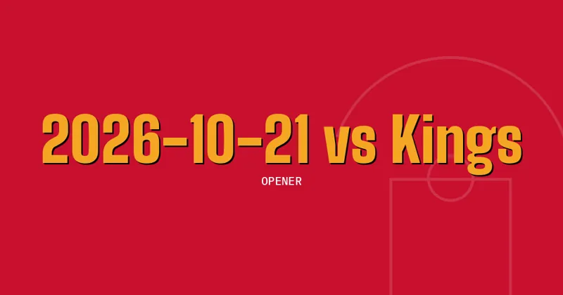 2026-10-21 vs Kings: Opener