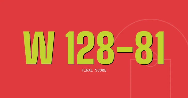 W 128-81: Final score