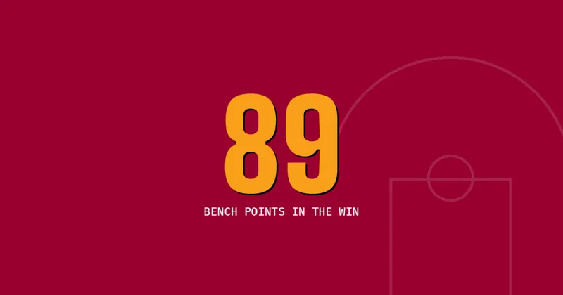 89: Bench points in the win