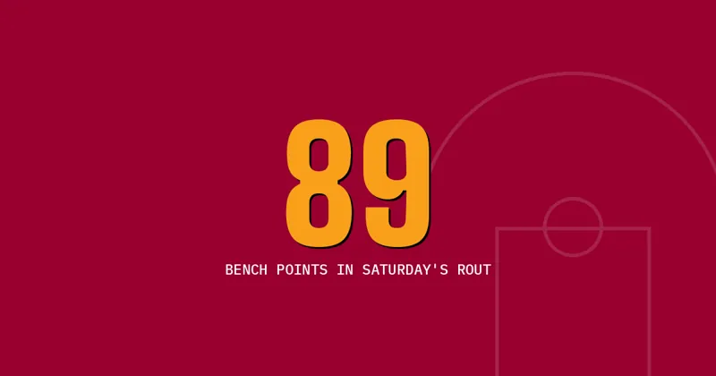 89: Bench points in Saturday's rout