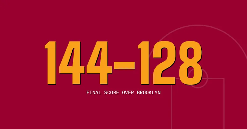 144-128: Final score over Brooklyn