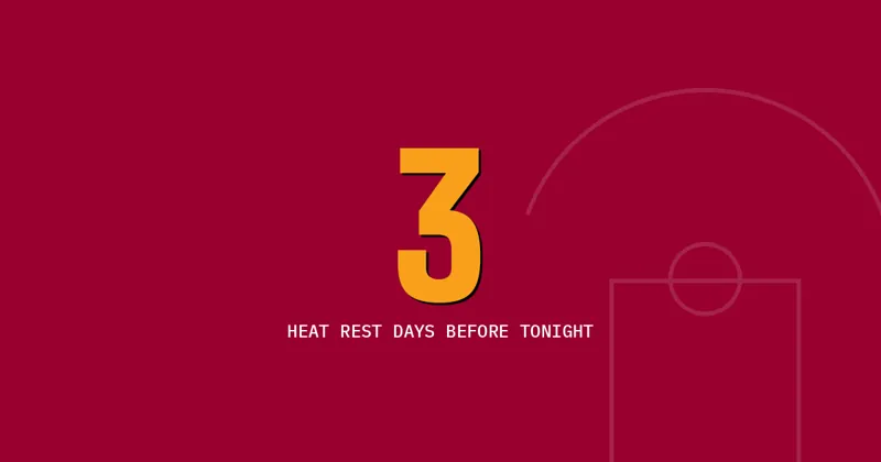 3: Heat rest days before tonight