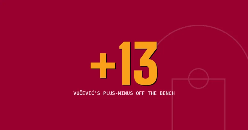 +13: Vucevic's plus-minus off the bench