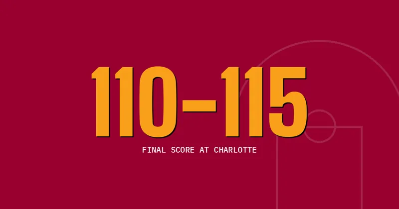 110-115: Final score at Charlotte