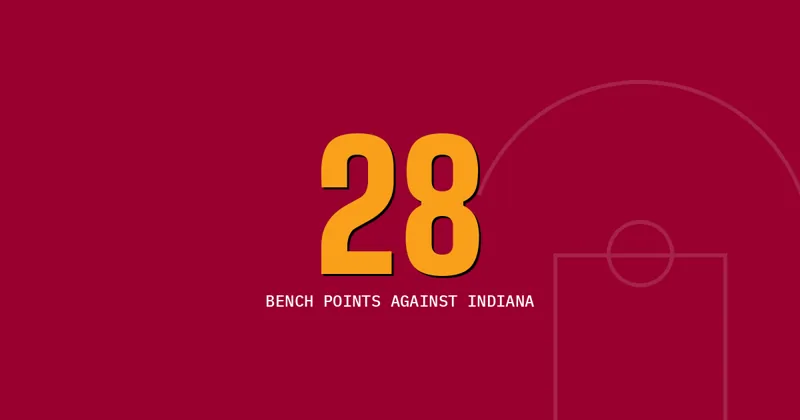 28: Bench points against Indiana