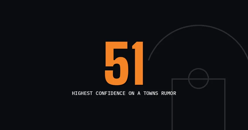 51: Highest confidence on a Towns rumor
