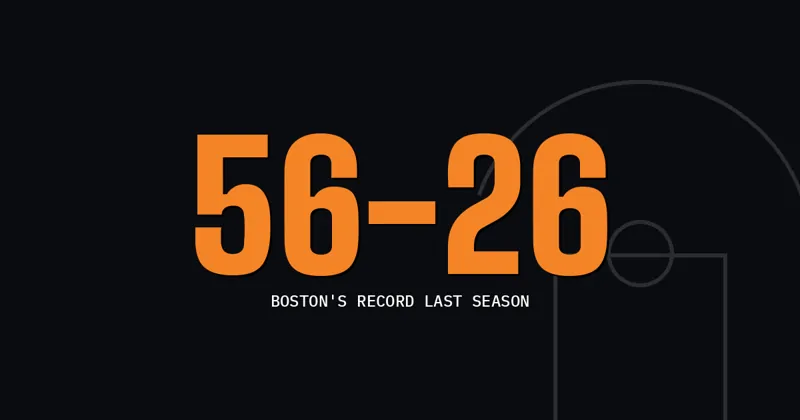 56-26: Boston's record last season