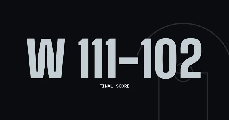 W 111-102: Final score