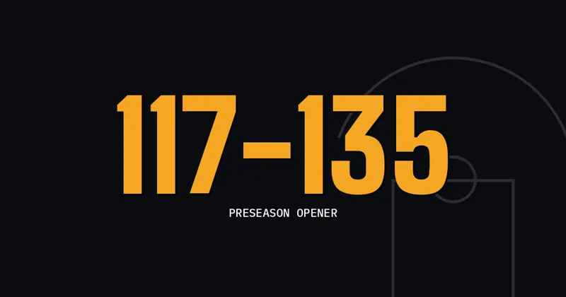 117-135: Preseason Opener