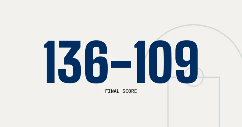136-109: Final score