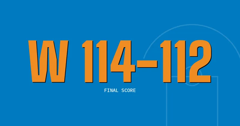 W 114-112: Final Score