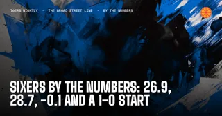 Sixers by the Numbers: 26.9, 28.7, -0.1 and a 1-0 Start
