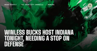 Winless Bucks Host Indiana Tonight, Needing a Stop on Defense