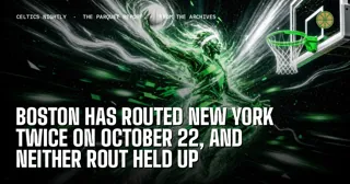 Boston Has Routed New York Twice on October 22, and Neither Rout Held Up