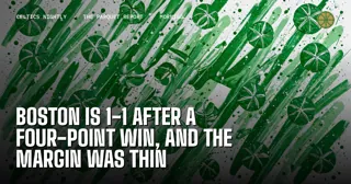Boston Is 1-1 After a Four-Point Win, and the Margin Was Thin