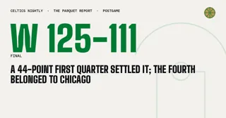 A 44-Point First Quarter Settled It; the Fourth Belonged to Chicago