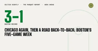 Chicago Again, Then a Road Back-to-Back: Boston's Five-Game Week