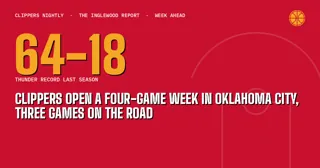 Clippers Open a Four-Game Week in Oklahoma City, Three Games on the Road