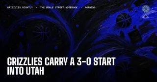 Grizzlies Carry a 3-0 Start Into Utah