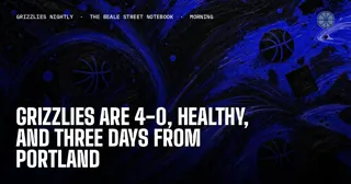 Grizzlies Are 4-0, Healthy, and Three Days From Portland