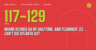 Miami Scores 69 by Halftime, and Flemings' 23 Can't Dig Atlanta Out