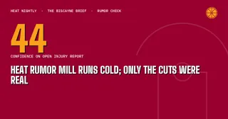 Heat Rumor Mill Runs Cold; Only The Cuts Were Real