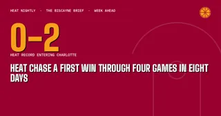 Heat Chase a First Win Through Four Games in Eight Days