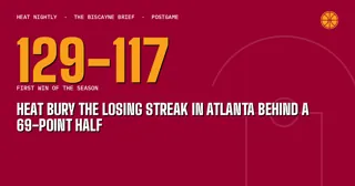 Heat Bury the Losing Streak in Atlanta Behind a 69-Point Half