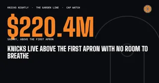 Knicks Live Above the First Apron With No Room to Breathe