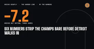 Six Numbers Strip the Champs Bare Before Detroit Walks In