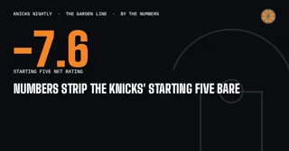 Numbers Strip the Knicks' Starting Five Bare