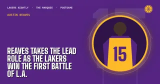 Reaves Takes the Lead Role as the Lakers Win the First Battle of L.A.