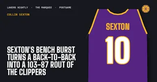 Sexton's Bench Burst Turns a Back-to-Back Into a 103-87 Rout of the Clippers