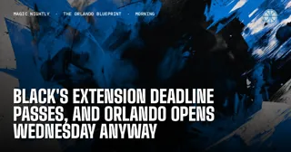 Black's extension deadline passes, and Orlando opens Wednesday anyway