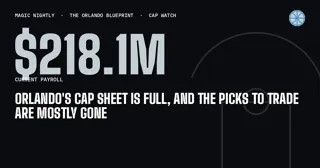 Orlando's cap sheet is full, and the picks to trade are mostly gone