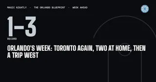 Orlando's week: Toronto again, two at home, then a trip west