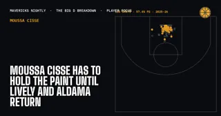 Moussa Cisse Has To Hold The Paint Until Lively And Aldama Return