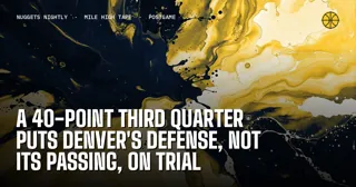 A 40-Point Third Quarter Puts Denver's Defense, Not Its Passing, on Trial
