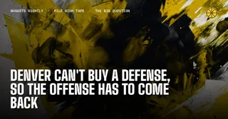 Denver Can't Buy a Defense, So the Offense Has to Come Back