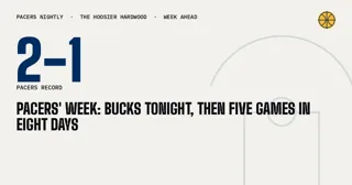 Pacers' week: Bucks tonight, then five games in eight days