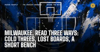Milwaukee, read three ways: cold threes, lost boards, a short bench