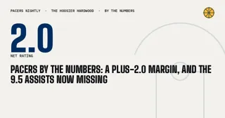 Pacers by the numbers: a plus-2.0 margin, and the 9.5 assists now missing
