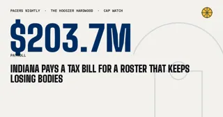 Indiana pays a tax bill for a roster that keeps losing bodies