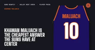 Khaman Maluach Is the Cheapest Answer the Suns Have at Center
