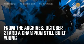 From the Archives: October 21 and a Champion Still Built Young