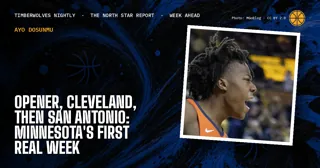 Opener, Cleveland, Then San Antonio: Minnesota's First Real Week