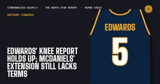 Edwards' Knee Report Holds Up; McDaniels' Extension Still Lacks Terms
