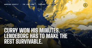 Curry Won His Minutes. Lendeborg Has to Make the Rest Survivable.